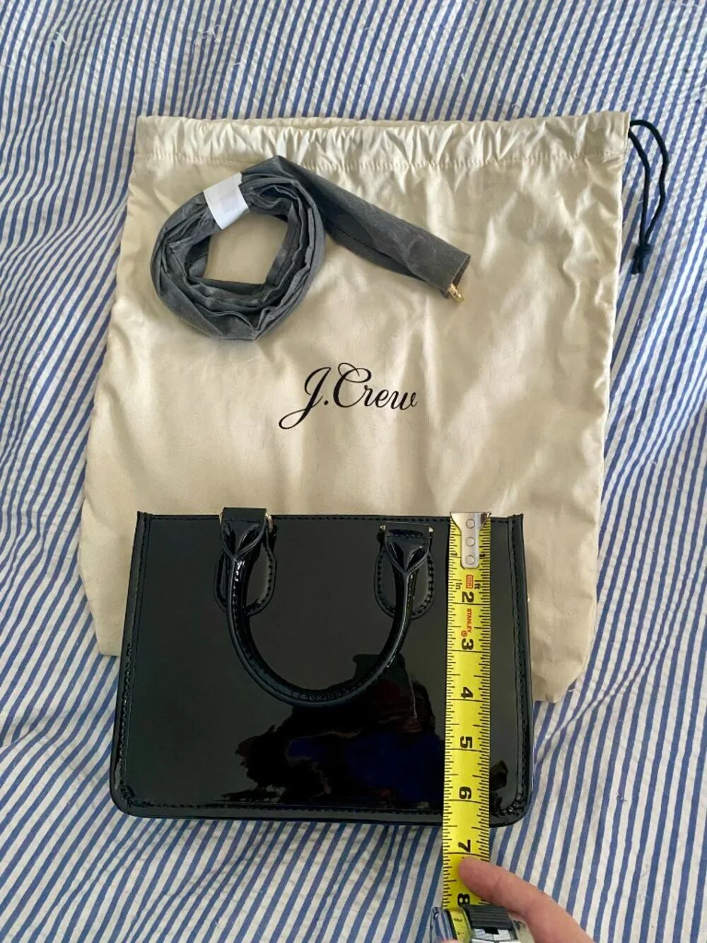 J. Crew Vienna Lady Bag in patent leather (black)